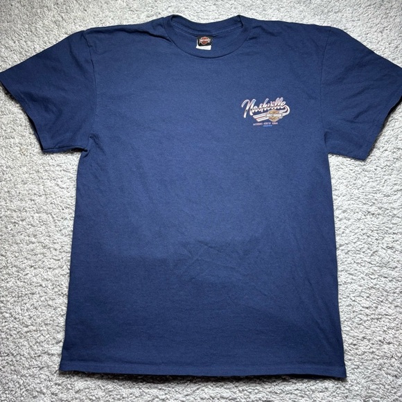 Harley Davidson Shirt Mens Large Crew Tee Nashville Music City USA Motorcycles - Picture 2 of 5